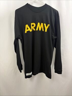 APFU T Shirt US Army Medium PT Physical Fitness Uniform Long Sleeve Military